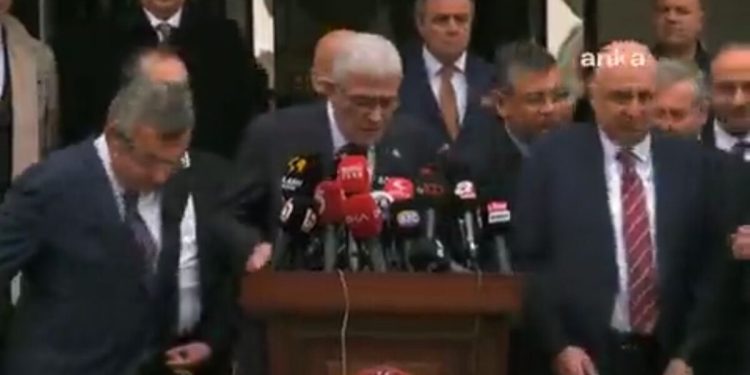 CHP’li Engin Özkoç ve İYİ Partili Dervişoğlu, HDP sorusunu duyunca apar topar kaçtı