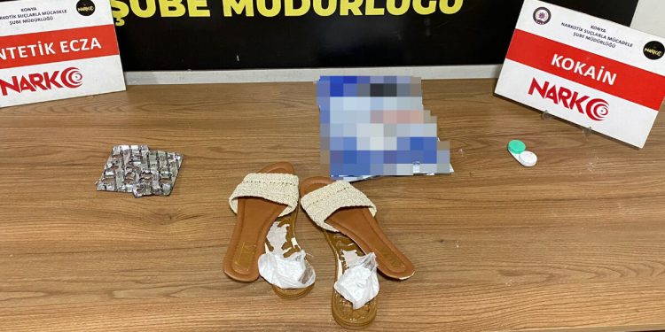 Konya’da terlikten kokain çıktı