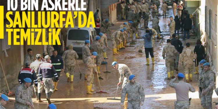 Sel felaketinde 8’inci gün! Şanlıurfa’da asker, jandarma, polis selin izlerini siliyor