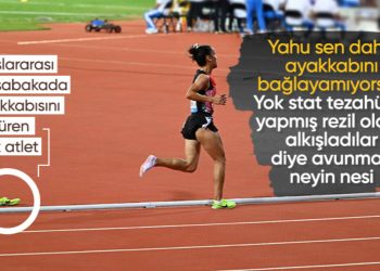 Çin’deki organizasyonda milli atlet Derya Kunur’un ayakkabısı çıktı