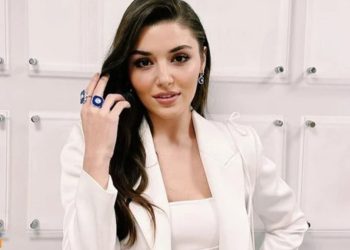 Şov yaptı: Hande Erçel’in vücudunu saran elbisesi olay oldu! “Teninin ışıltısı geceyi yakmış”