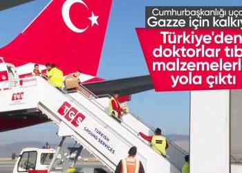 Cumhurbaşkanlığı uçağı Gazze’ye yardım için yola çıktı